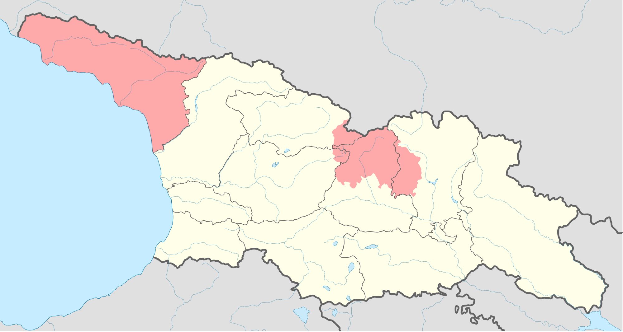 Из абхазии можно в грузию. Карта Грузии и Абхазии и Южной Осетии. Карта Грузии без Абхазии и Южной Осетии и Аджарии. Абхазия и Грузия на карте. Южная Осетия на карте Грузии.