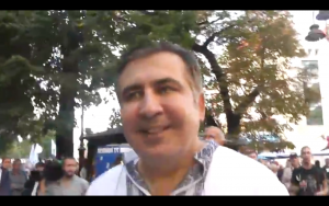 Saakashvili Flees Ukrainian Security, Threatens To Jump Off Roof, Saved By Crowd 
