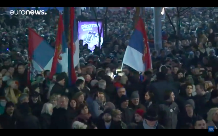 Protests Continue Against Vucic For 10th Week In Serbia Over Weekend