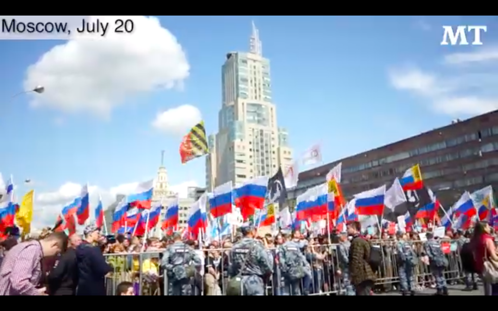 Video: 20,000+ Protest In Moscow For Free Elections
